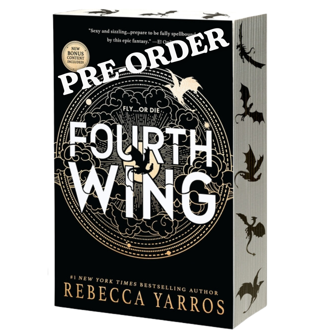 LIMITED EDITION PAPERBACK Fourth Wing (Empyrean #1) - sprayed edges, stenciled design, bonus chapters
